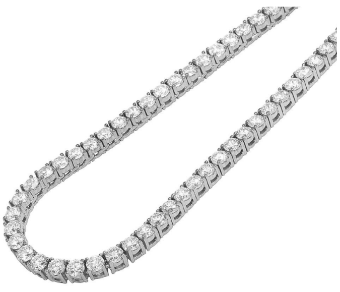 6mm Moissanite Tennis Chain 14K White Gold VVS Diamonds - Ice Cartel