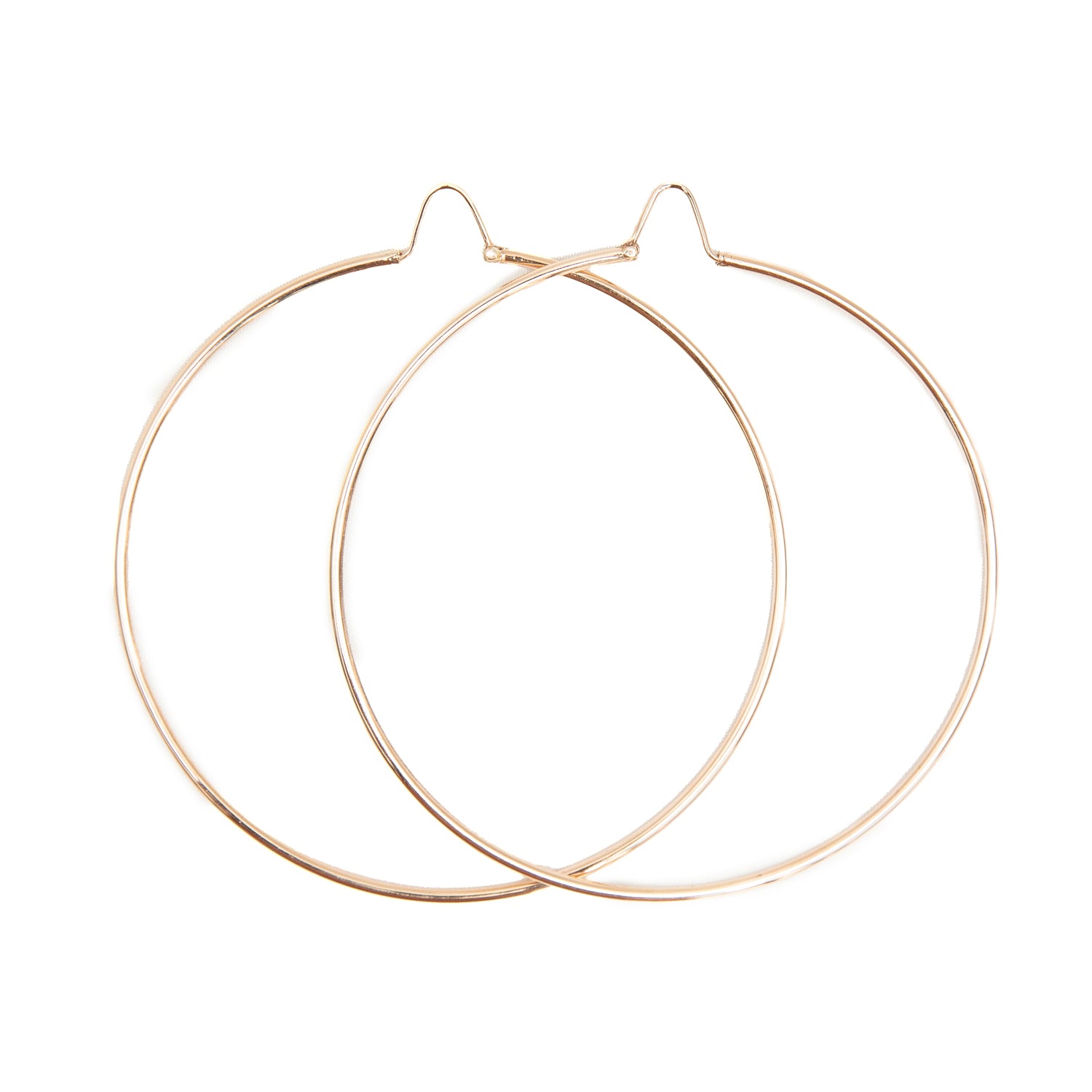 18Kt Solid Gold Hoop Earrings Large
