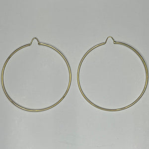 18Kt Solid Gold Hoop Earrings Large
