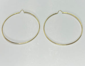 18Kt Solid Gold Hoop Earrings Medium